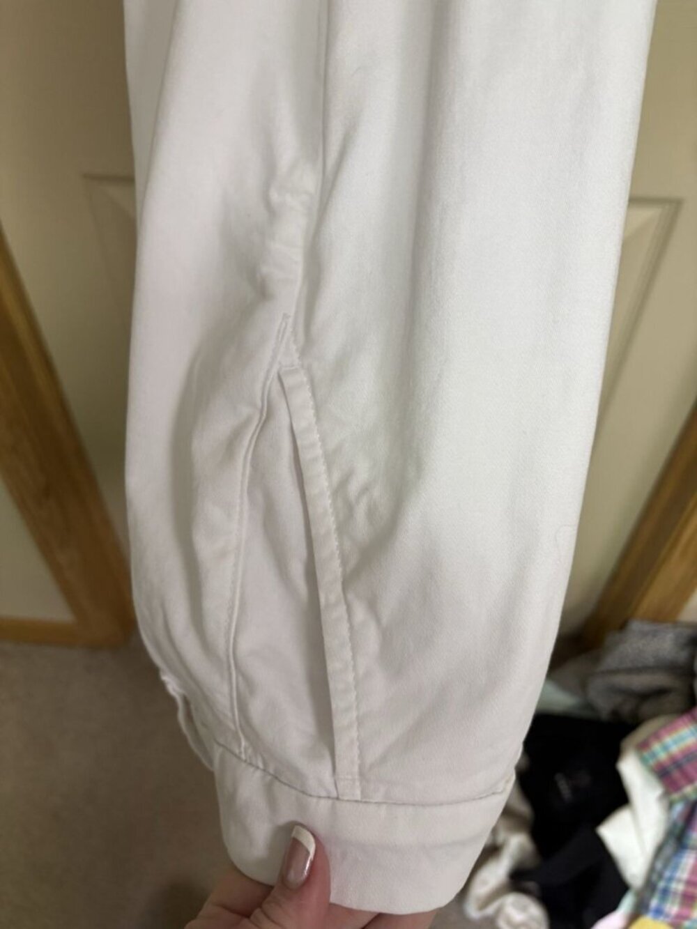 Tommy Hilfiger Women's Pants White Sz 12 Flat Front Chino Cotton 28" Inseam - Picture 8 of 11